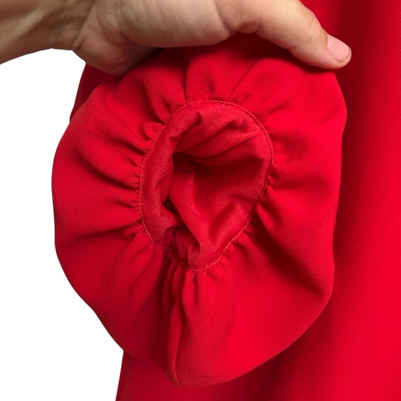 H&M Red Ruffle Sleeve Blouse - Picture 10 of 10